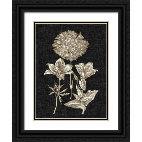 Dramatic Chintz IV Black Ornate Wood Framed Art Print with Double Matting by Vision Studio