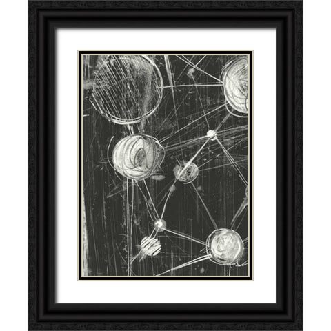 Molecular Fusion II Black Ornate Wood Framed Art Print with Double Matting by Harper, Ethan