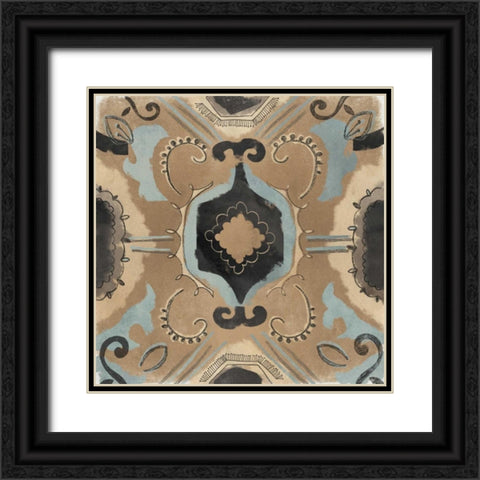 Offset Textile I Black Ornate Wood Framed Art Print with Double Matting by Vess, June Erica