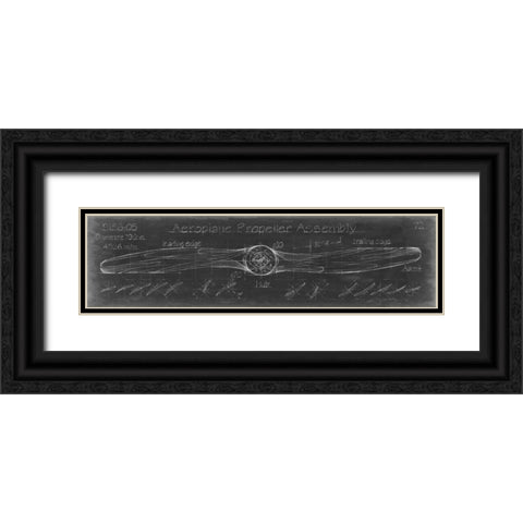 Propeller Diagram Black Ornate Wood Framed Art Print with Double Matting by Harper, Ethan
