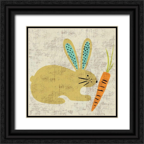 Adas Bunny Black Ornate Wood Framed Art Print with Double Matting by Zarris, Chariklia