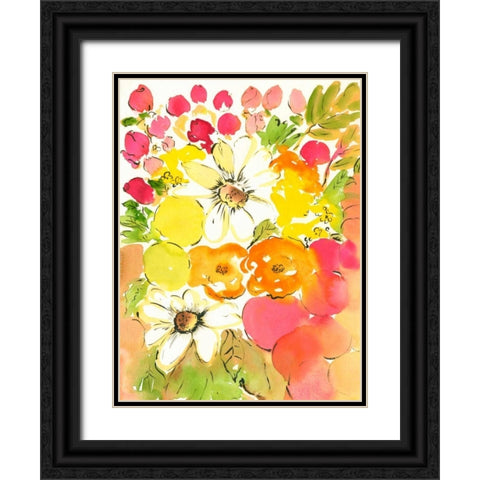 Flower Array III Black Ornate Wood Framed Art Print with Double Matting by Minasian, Julia