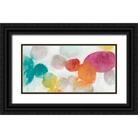 Color Interplay I Black Ornate Wood Framed Art Print with Double Matting by Vess, June Erica