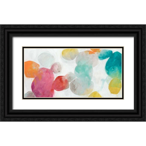 Color Interplay II Black Ornate Wood Framed Art Print with Double Matting by Vess, June Erica