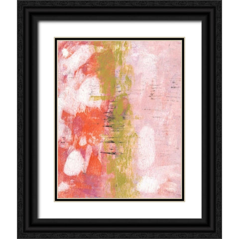 Rosy Composition I Black Ornate Wood Framed Art Print with Double Matting by McCavitt, Naomi