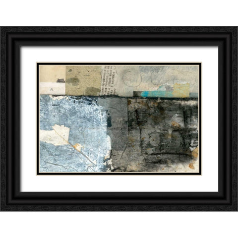 Modern Collage IV Black Ornate Wood Framed Art Print with Double Matting by Ray, Elena