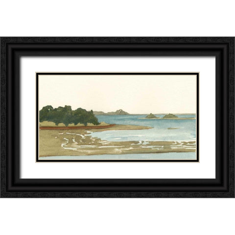 Spa Coastline I Black Ornate Wood Framed Art Print with Double Matting by Miller, Dianne