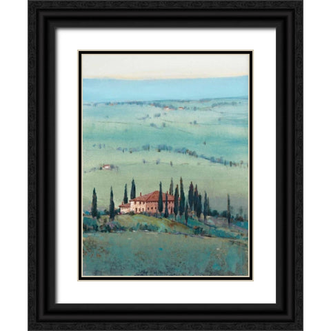 Hill Top Vista II Black Ornate Wood Framed Art Print with Double Matting by OToole, Tim