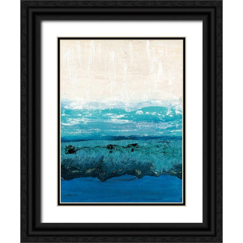 Sapphire Cove I Black Ornate Wood Framed Art Print with Double Matting by Ludwig, Alicia