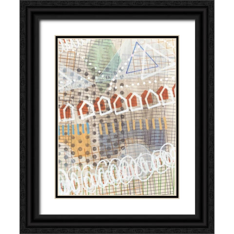 Home Grid I Black Ornate Wood Framed Art Print with Double Matting by Galapon, Nikki