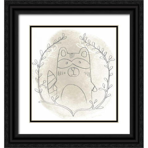 Woodland Vignettes II Black Ornate Wood Framed Art Print with Double Matting by Vess, June Erica