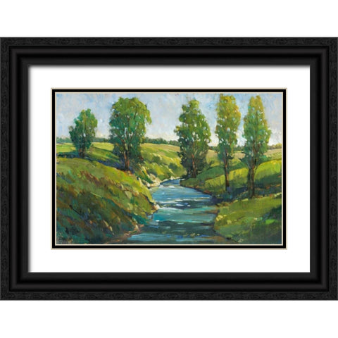 Lush Landscape III Black Ornate Wood Framed Art Print with Double Matting by OToole, Tim