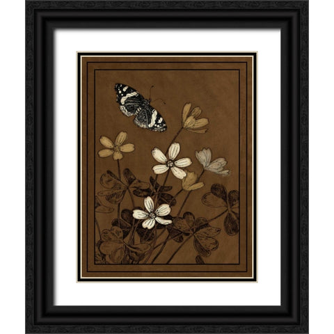 Gilded Blossom II Black Ornate Wood Framed Art Print with Double Matting by Vision Studio