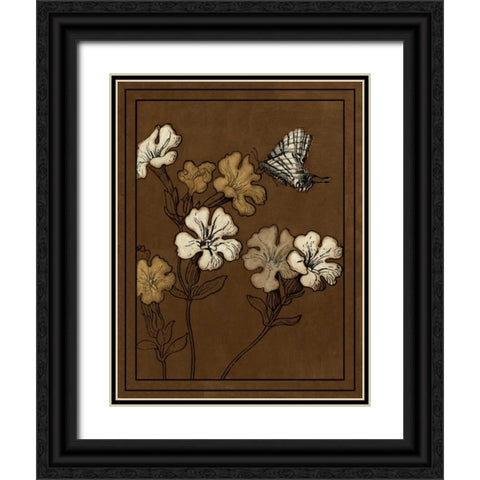 Gilded Blossom III Black Ornate Wood Framed Art Print with Double Matting by Vision Studio