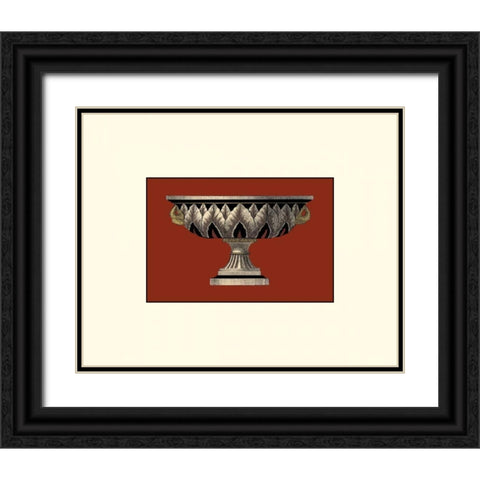 Small Antique Vase IV Black Ornate Wood Framed Art Print with Double Matting by Antonini, Da Carlo