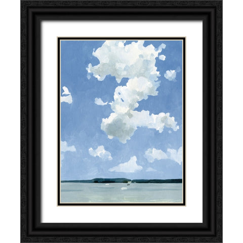 July Lakeside II Black Ornate Wood Framed Art Print with Double Matting by Caroline, Emma