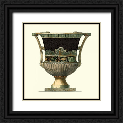 Crackled Large Giardini Urn I Black Ornate Wood Framed Art Print with Double Matting by Giardini
