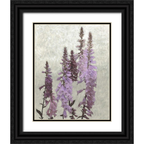 Non-Embellished Foxgloves I Black Ornate Wood Framed Art Print with Double Matting by Zarris, Chariklia