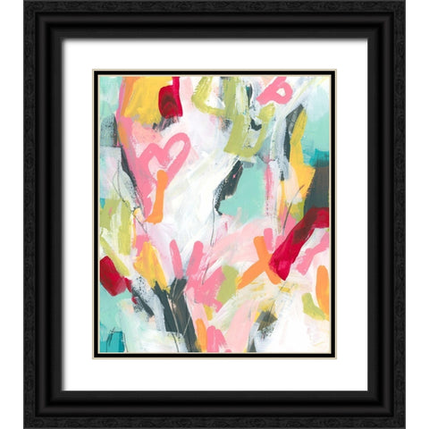 Moniker I Black Ornate Wood Framed Art Print with Double Matting by Vess, June Erica