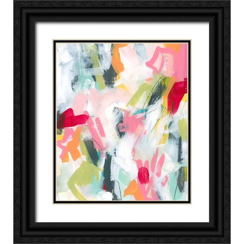 Moniker II Black Ornate Wood Framed Art Print with Double Matting by Vess, June Erica