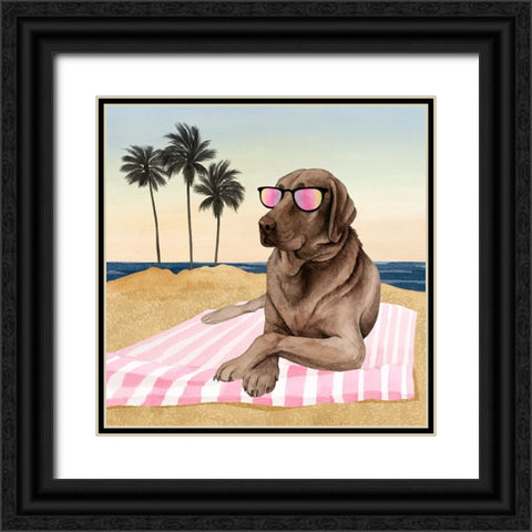 Sun Lovin Pups I Black Ornate Wood Framed Art Print with Double Matting by Popp, Grace