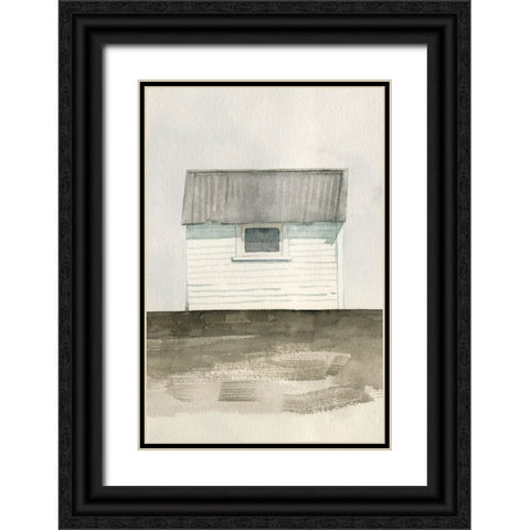 Farmhouse Shed II Black Ornate Wood Framed Art Print with Double Matting by Caroline, Emma