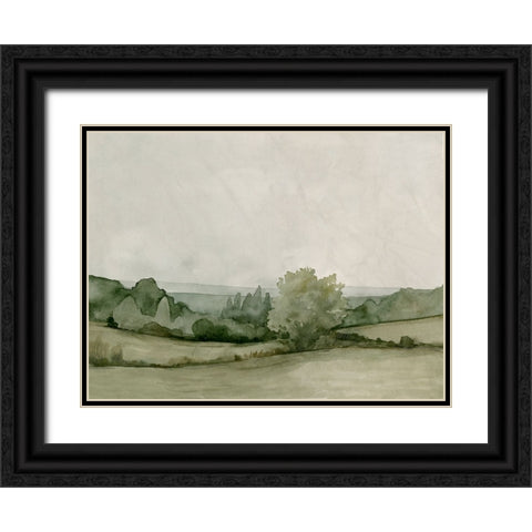 Vintage Views II Black Ornate Wood Framed Art Print with Double Matting by Caroline, Emma