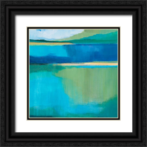 Lagoon I Black Ornate Wood Framed Art Print with Double Matting by Evans, Brittany