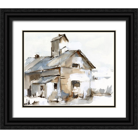 Dilapidated Barn II Black Ornate Wood Framed Art Print with Double Matting by Harper, Ethan