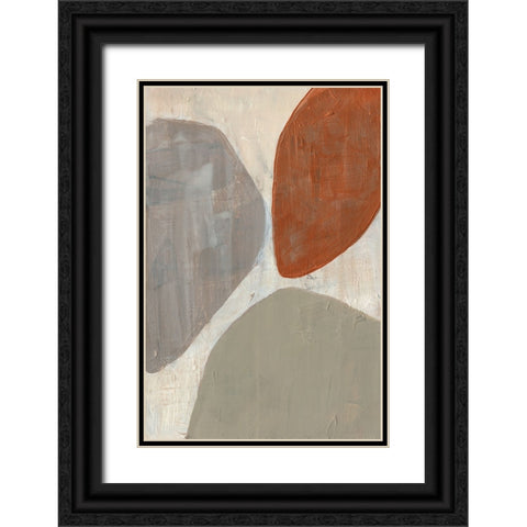 Custom Three Stones II Black Ornate Wood Framed Art Print with Double Matting by Goldberger, Jennifer