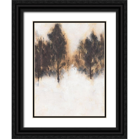 Winter Woods View I Black Ornate Wood Framed Art Print with Double Matting by Green, Jacob
