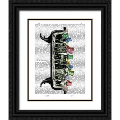 Dogs on Sofa Black Ornate Wood Framed Art Print with Double Matting by Fab Funky
