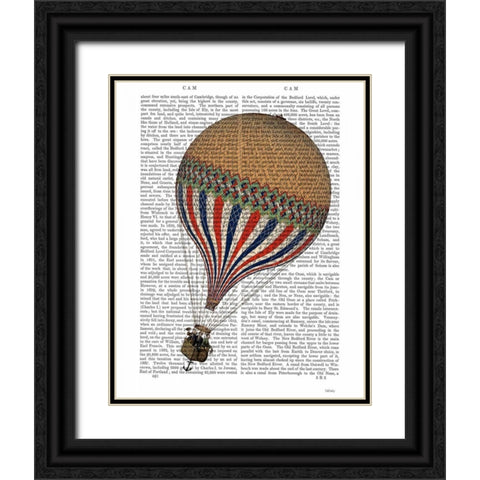 Le Tricolore Black Ornate Wood Framed Art Print with Double Matting by Fab Funky