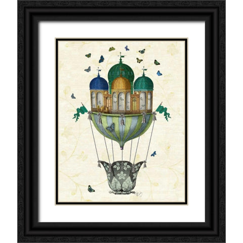 Butterfly House Black Ornate Wood Framed Art Print with Double Matting by Fab Funky