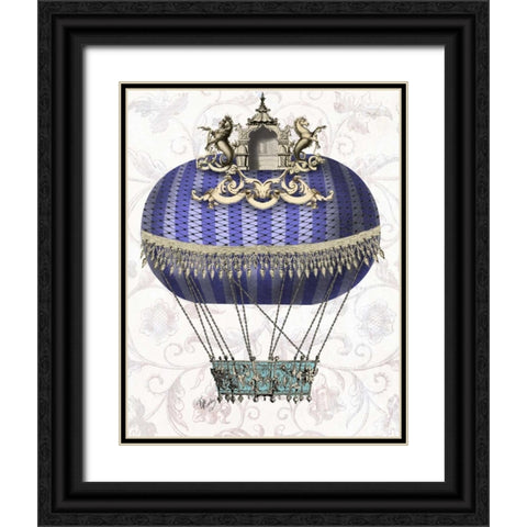 Baroque Balloon With Temple Black Ornate Wood Framed Art Print with Double Matting by Fab Funky