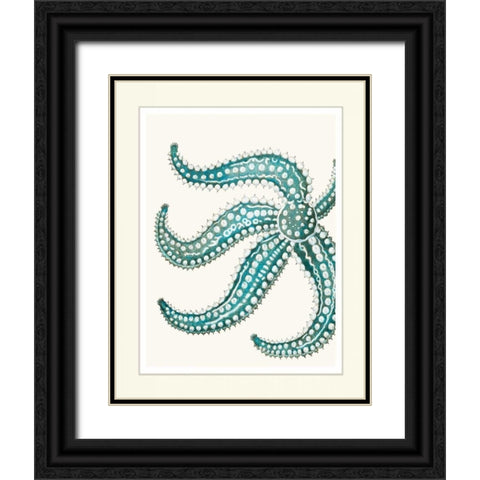 Blue Underwater Scenes 2 d Black Ornate Wood Framed Art Print with Double Matting by Fab Funky