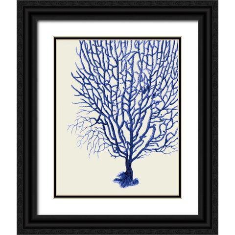 Blue Corals 2 b Black Ornate Wood Framed Art Print with Double Matting by Fab Funky