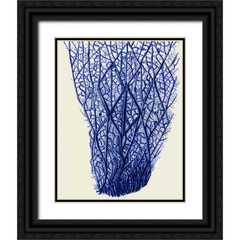 Blue Corals 2 f Black Ornate Wood Framed Art Print with Double Matting by Fab Funky