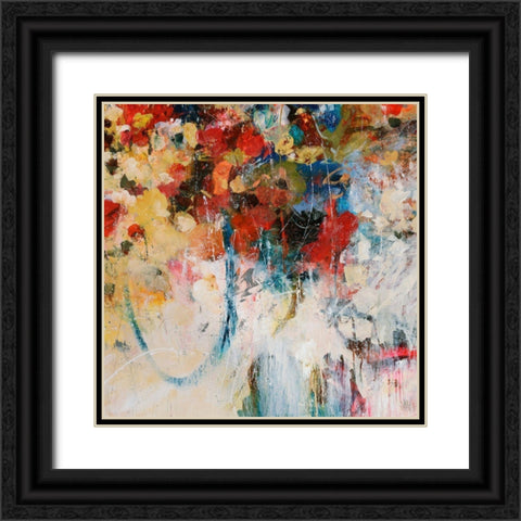 Bouquet Toss Black Ornate Wood Framed Art Print with Double Matting by Maas, Jodi