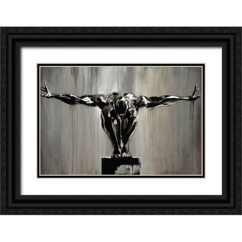 The Start to the Finish Black Ornate Wood Framed Art Print with Double Matting by Edmunds, Sydney