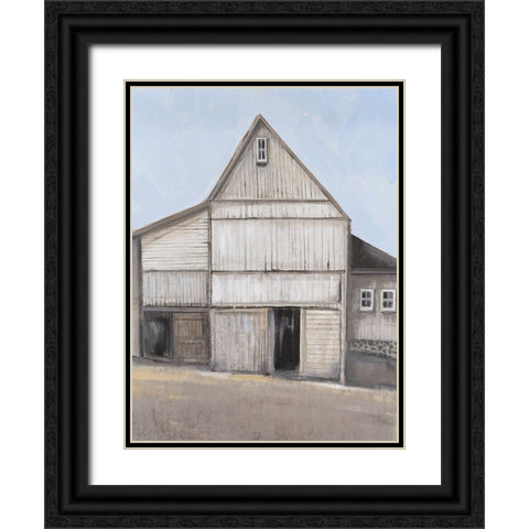 Custom Barn Textures I Black Ornate Wood Framed Art Print with Double Matting by OToole, Tim