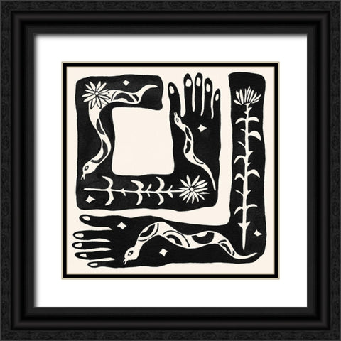 Under Skin II Black Ornate Wood Framed Art Print with Double Matting by Wang, Melissa