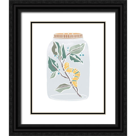 Nature Jar I Black Ornate Wood Framed Art Print with Double Matting by Vess, June Erica