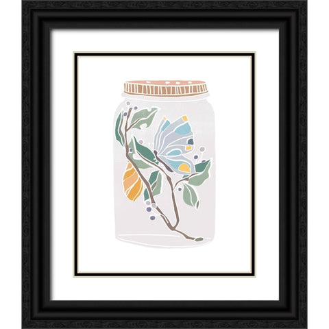 Nature Jar III Black Ornate Wood Framed Art Print with Double Matting by Vess, June Erica