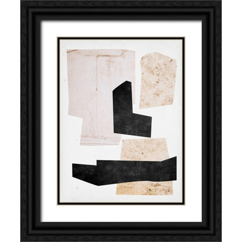 Natural Stone Collections I Black Ornate Wood Framed Art Print with Double Matting by Wang, Melissa