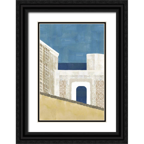 Azul Luz I Black Ornate Wood Framed Art Print with Double Matting by Kouta, Flora