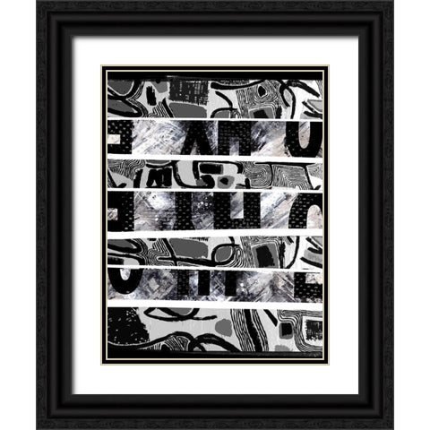 Mish Mash II Black Ornate Wood Framed Art Print with Double Matting by Smith, Karen