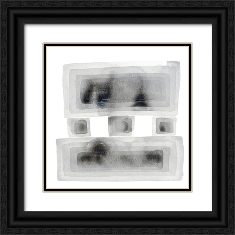 Balanced Squares II Black Ornate Wood Framed Art Print with Double Matting by Sparler, Erin