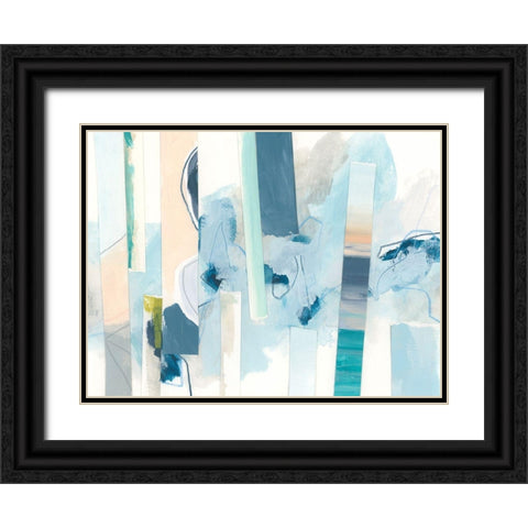 Liquid Strata II Black Ornate Wood Framed Art Print with Double Matting by Vess, June Erica