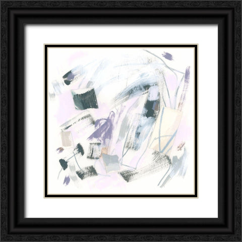 Periwinkle Constellation II Black Ornate Wood Framed Art Print with Double Matting by Vess, June Erica